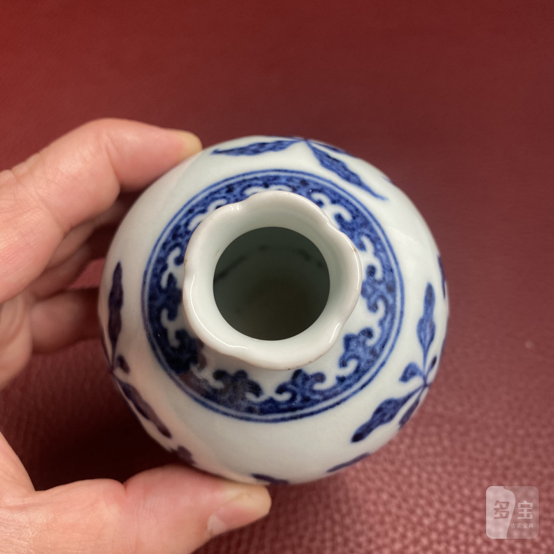 清雍正 青花三多纹石榴尊 - 图15